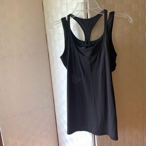 Lululemon Black Layered Racerback Tank Top
